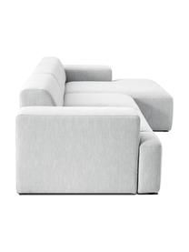 Ecksofa Melva (4-Sitzer) in Hellgrau, Bezug: Polyester Der hochwertige, Gestell: Massives Kiefernholz, Spa, Webstoff Hellgrau, B 319 x T 144 cm