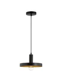 Kleine hanglamp Garni in zwart, Lampenkap: gecoat metaal, Baldakijn: gecoat metaal, Zwart, Ø 25 x H 15 cm
