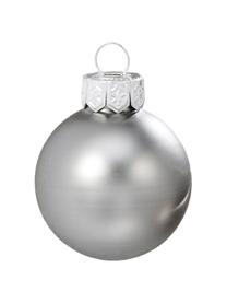 Kerstballenset Delyn, 24-delig, Gelakt glas, Parelgrijs, Ø 4 cm