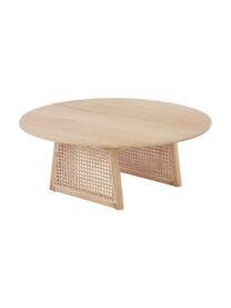 Tavolino da salotto rotondo in vimini Retro, Intreccio viennese: rattan, Legno sunkai, Ø 80 x Alt. 30 cm