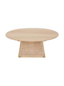 Runder Couchtisch Retro mit Wiener Geflecht, Wiener Geflecht: Rattan, Sunkai Holz, Ø 80 x H 30 cm