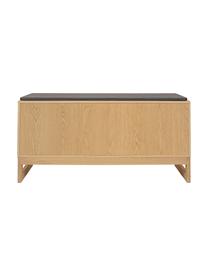 Banc avec tiroir et tablette en bois Slussen, Noir, brun clair, larg. 100 x haut. 50 cm