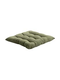 Coussin de chaise 40x40 coton vert olive Ava, Vert olive, larg. 40 x long. 40 cm