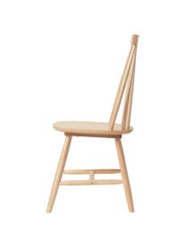 Windsor houten stoelen Milas in bruin, set van 2, Gelakt rubberhout, Bruin, B 52 x D 45 cm