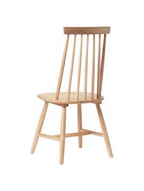Krzesło z drewna w stylu windsor Milas, 2 szt., Drewno kauczukowe lakierowane, Brązowy, S 52 x G 45 cm