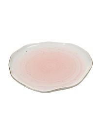 Planos llanos artesanales Bella, 2 uds., Porcelana, Rosa, Ø 26 x Al 3 cm