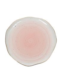 Planos llanos artesanales Bella, 2 uds., Porcelana, Rosa, Ø 26 x Al 3 cm