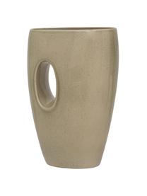 Vase fait main céramique Dappled, Céramique, Beige, Ø 22 x haut. 34 cm