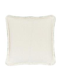 Housse de coussin 40x40 vert menthe, réversible Loran, 100 % coton, Vert, larg. 40 x long. 40 cm