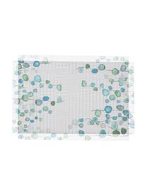 Placemats Eucalyptus, 2 stuks, Kunstvezels, Wit, turquoise, B 30 x L 45 cm