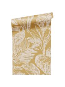 Papier peint Rebecca, Jaune, beige, larg. 53 x long. 1005 cm