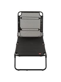 Gartenliege Fiam, Gestell: Aluminium, Bezug: Polyester, Schwarz, L 190 x B 58 cm