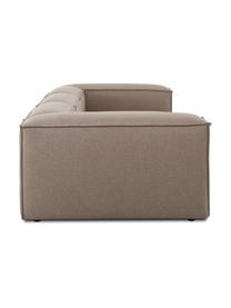 Modulaire bank Lennon (4-zits), Bekleding: 100% polyester De slijtva, Frame: massief grenenhout, FSC-g, Poten: kunststof, Geweven stof taupe, B 327 x H 119 cm