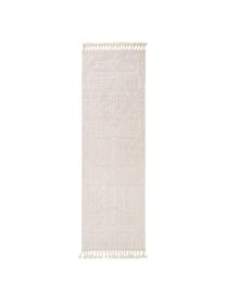 Läufer Laila Tang mit Hoch-Tief-Effekt in Beige/Creme, Flor: 100% Polyester, Cremefarben, B 80 x L 240 cm