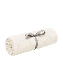 Zachte plaid Leaf van biokatoen, 100% biokatoen, GOTS-gecertificeerd, Beige, B 80 x L 100 cm