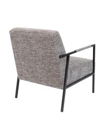 Loungefauteuil Wakasan in grijs, Bekleding: polyester, Frame: gepoedercoat metaal, Geweven stof grijs, B 61 x D 81 cm