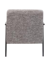 Loungefauteuil Wakasan in grijs, Bekleding: polyester, Frame: gepoedercoat metaal, Geweven stof grijs, B 61 x D 81 cm