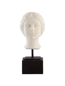 Handgemaakt decoratief object Serafina Girl, Kunststof, Wit, zwart, 13 x 35 cm