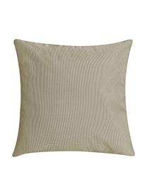 Zweifarbig gewebtes Outdoor-Kissen St. Maxime, mit Inlett, Taupe, Schwarz, B 47 x L 47 cm