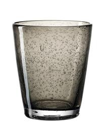 Verre à eau avec poches d'air emprisonné Burano, 6 pièces, Verre, Gris foncé, Ø 9 x haut. 19 cm, 330 ml