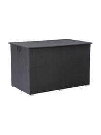 Aufbewahrungsbox Lora, Gestell: Aluminium, beschichtet, Innen: Polyurethan, Beine: Kunststoff, Edelstahl, be, Schwarz, B 154 x H 93 cm