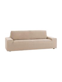 Housse de canapé Roc, 55 % polyester, 35 % coton, 10 % élastomère, Beige, larg. 260 x haut. 120 cm