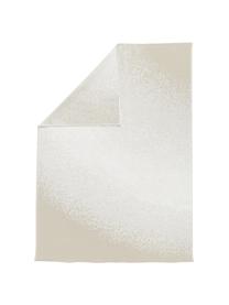 Coperta in cotone con gradiente color crema/beige Deco, 85% cotone, 15% poliacrilico, Bianco crema, beige, Larg. 130 x Lung. 200 cm