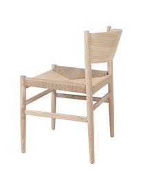 Houten stoel Nestor met gevlochten zitvlak, handgemaakt, Frame: eikenhout, FSC-gecertific, Lichtbeige, eikenhout, licht, B 50 x D 53 cm