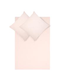 Pościel z bawełny Scotty, Morelowy, biały, 135 x 200 cm + 1 poduszka 80 x 80 cm