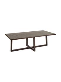 Couchtisch Bexley aus Eichenholz, Beine: Eichenholz, FSC-zertifizi, Tischplatte: Spanplatte mit Eichenholz, Eichenholz, dunkel lackiert, B 115 x H 38 cm