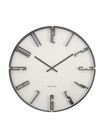 Horloge murale blanc/noir Sentient, Plastique, Blanc, noir, Ø 40 cm