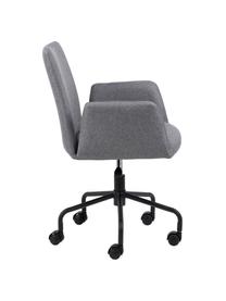 Čalúnená kancelárska stolička Naya, Svetlosivá, čierna, Š 57 x H 59 cm