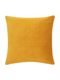 Housse de coussin ouatée en velours à imprimé fin Celine, Ocre