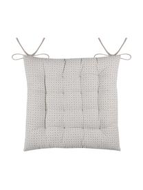 Cojín de asiento Galette, caras distintas, 100% algodón, Beige, blanco, An 40 x L 40 cm