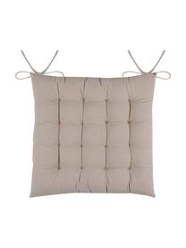 Cuscino sedia reversibile beige/bianco Galette, 100% cotone, Beige, bianco, Larg. 40 x Lung. 40 cm