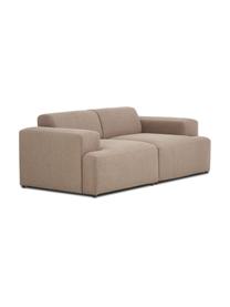 Sofa Melva (2-osobowa), Tapicerka: 100% poliester Dzięki tka, Stelaż: lite drewno sosnowe, cert, Nogi: tworzywo sztuczne, Nugatowa tkanina, S 198 x G 101 cm