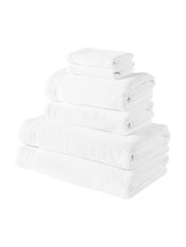 Súprava uterákov z organickej bavlny Premium, 6 diely, Biela, Súprava s rôznymi veľkosťami