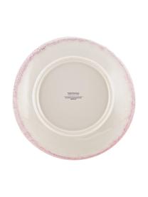 Platos hondos artesanales Amalia, 2 uds., Cerámica, Rosa pálido, blanco crema, Ø 20 cm