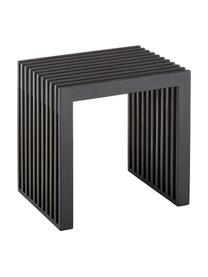 Moderner Hocker Rib in Schwarz aus Mahagoniholz, Mahagoniholz, lackiert, Schwarz, B 45 x H 43 cm