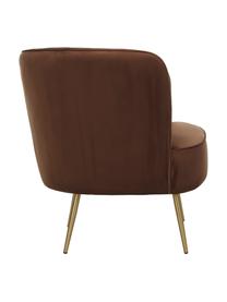 Samt-Cocktailsessel Louise in Braun, Bezug: Samt (Polyester) 30.000 S, Samt Braun, B 76 x T 75 cm