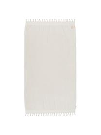 Fouta en tissu éponge Soft Coton, Beige clair, blanc, larg. 100 x long. 180 cm