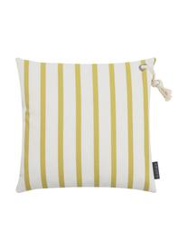 Funda de cojín para exterior Malta, 100% poliacrílico, Amarillo, blanco, An 40 x L 40 cm