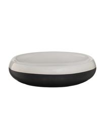 Porcelánová mýdlenka Sphere, Porcelán, Černá, bílá, Ø 12 cm, V 3 cm