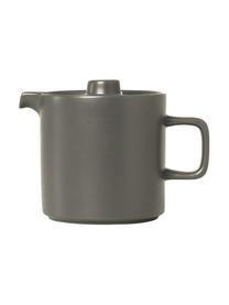 Teiera in ceramica color grigio scuro opaco/lucido Pilar, 1 L, Ceramica, Grigio scuro, 1 L