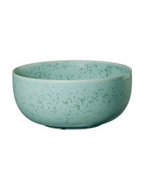 Cuencos artesanales Coppa, 2 uds., Porcelana, Tonos verde menta, Ø 14 cm