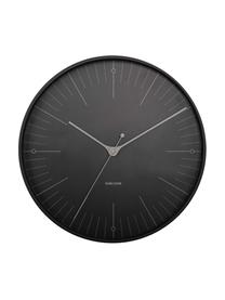 Reloj de pared Index, Metal recubierto, Negro, gris, Ø 40 cm