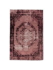Ručně tkaný žinylkový koberec ve vintage stylu Milan, Bordó, černá, krémová