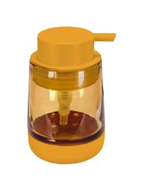 Dosificador de jabón de vidrio Belly, Recipiente: vidrio, Dosificador: plástico, Naranja, Ø 9 x Al 13 cm
