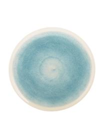 Ręcznie wykonany talerz śniadaniowy Pure, 6 szt., Ceramika, Niebieski, biały, Ø 21 cm