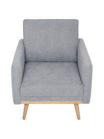 Fauteuil bleu-gris Saint, Tissu bleu-gris, larg. 85 x prof. 76 cm